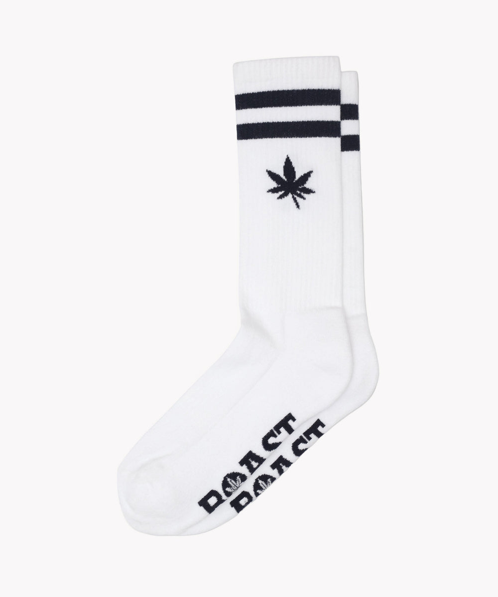 Socks in White Navy Navy Stripe