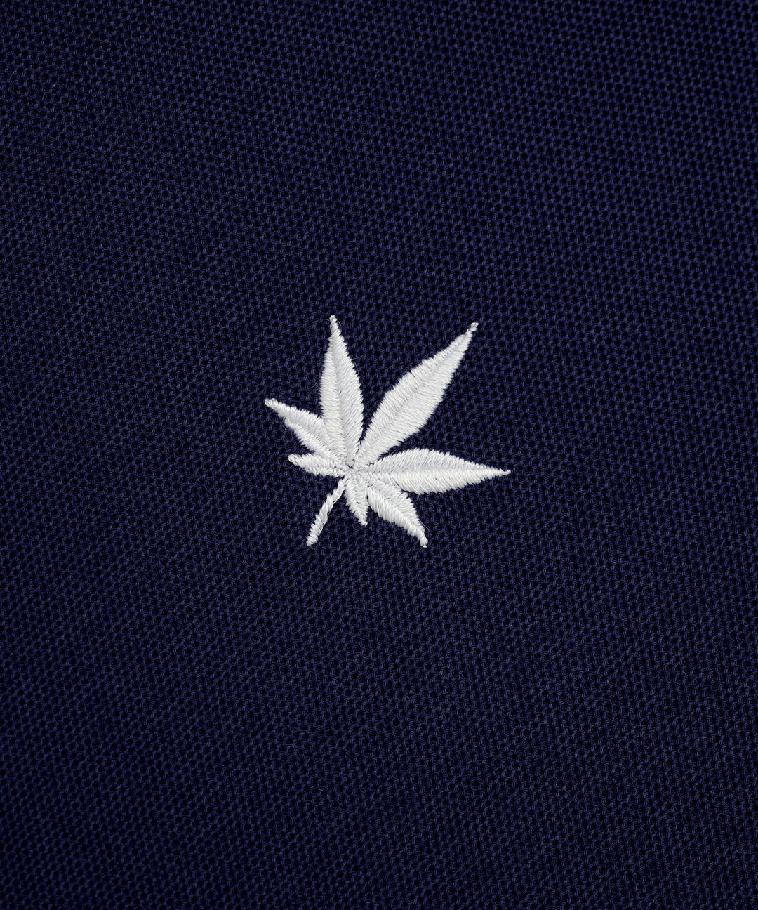 Polo in Navy with White Leaf