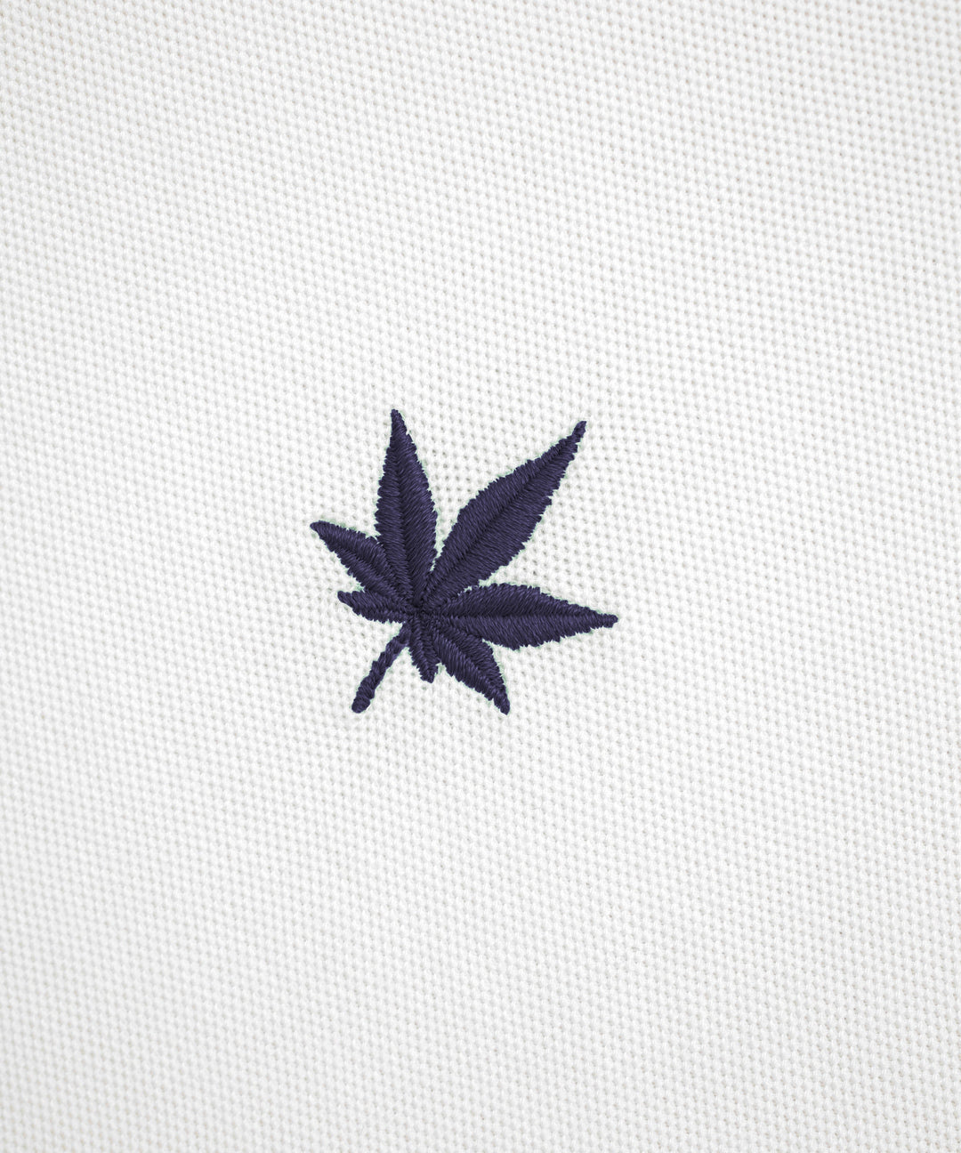 Polo in White Green Navy Tipping