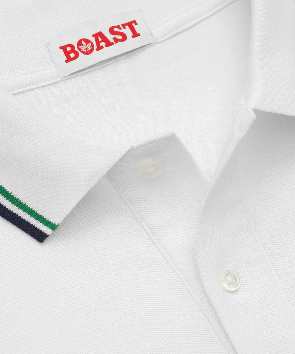 Polo in Green Navy Tipping
