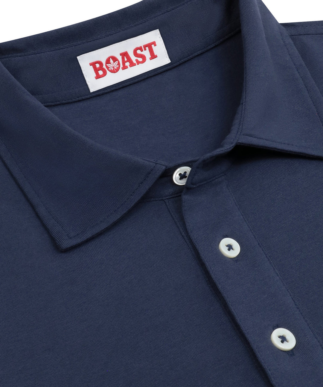 Club Polo in Navy Light Blue Leaf