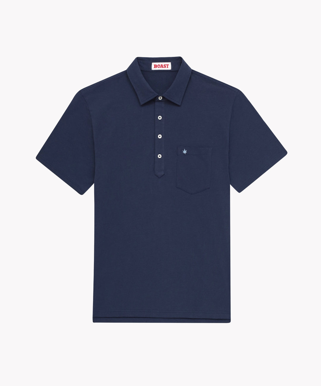 Club Polo in Navy Light Blue Leaf