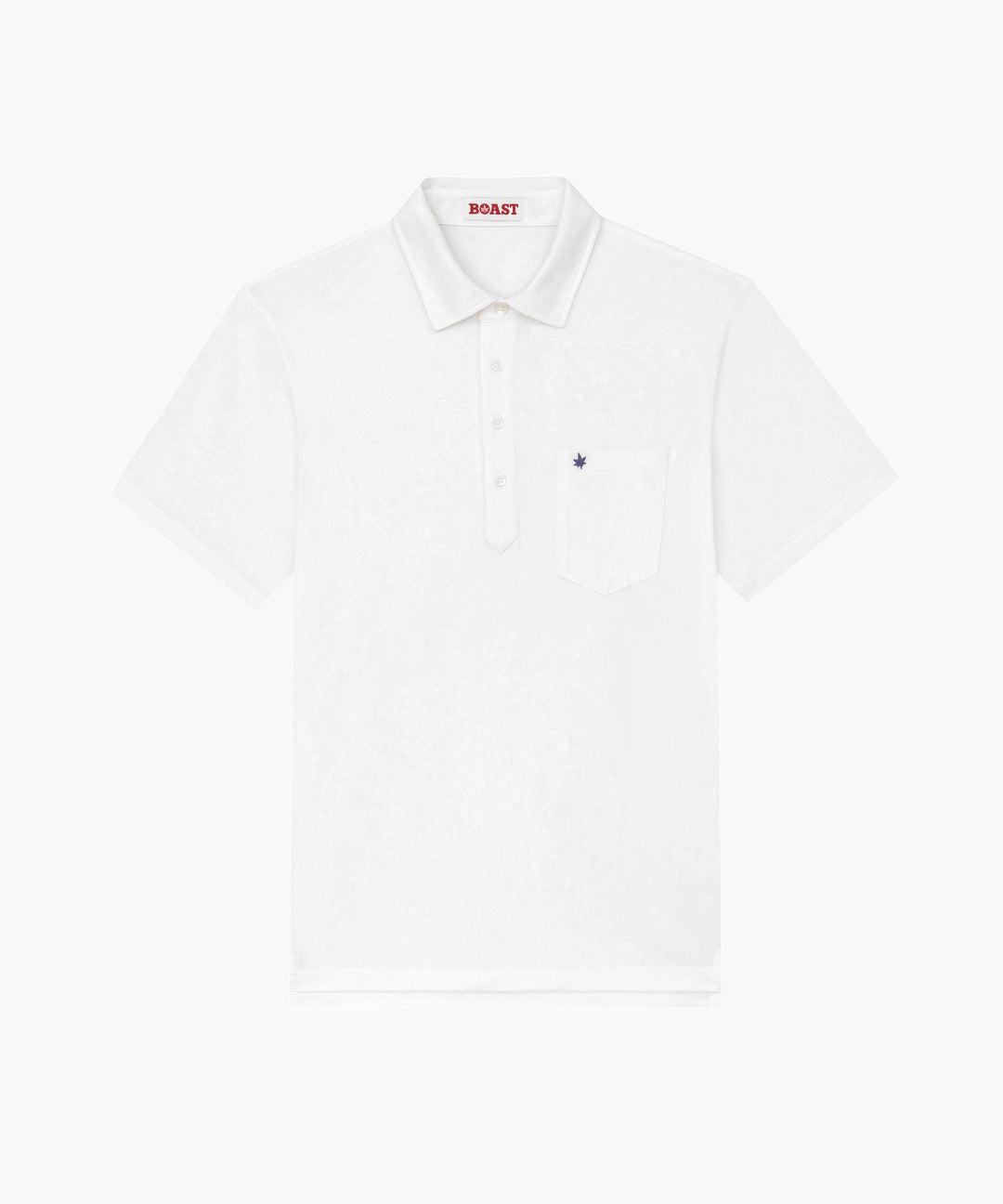 Performance Polo in White Navy Leaf