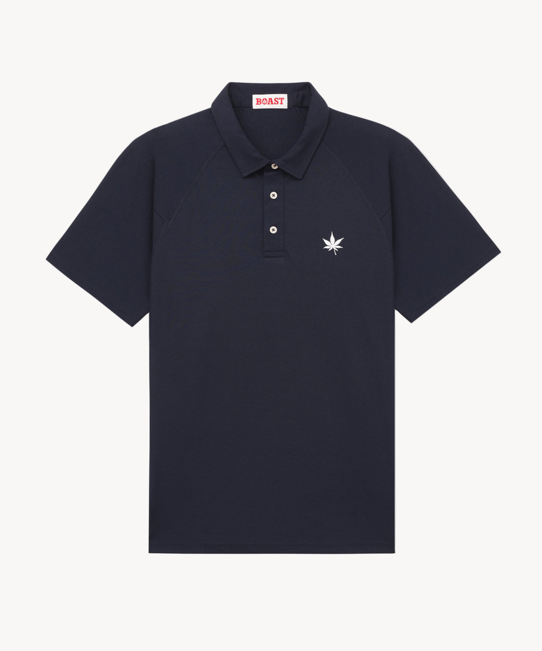 Raglan Polo in Navy White Leaf
