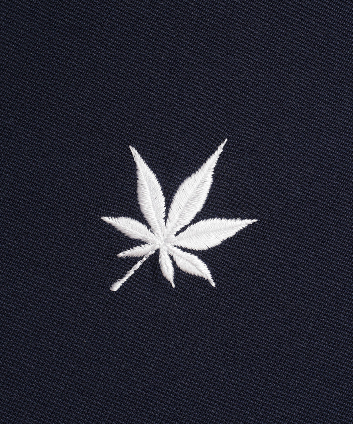 Raglan Polo in Navy White Leaf