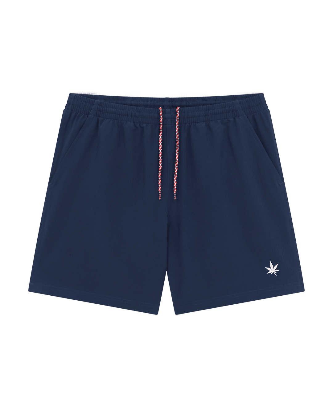 Court Short in Navy White Leaf