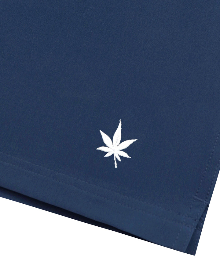 Court Short in Navy White Leaf