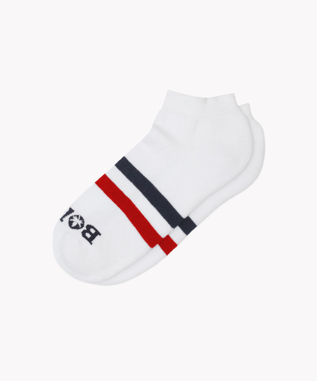 Socks in White Red Navy Stripe