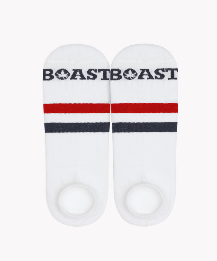 Socks in White Red Navy Stripe