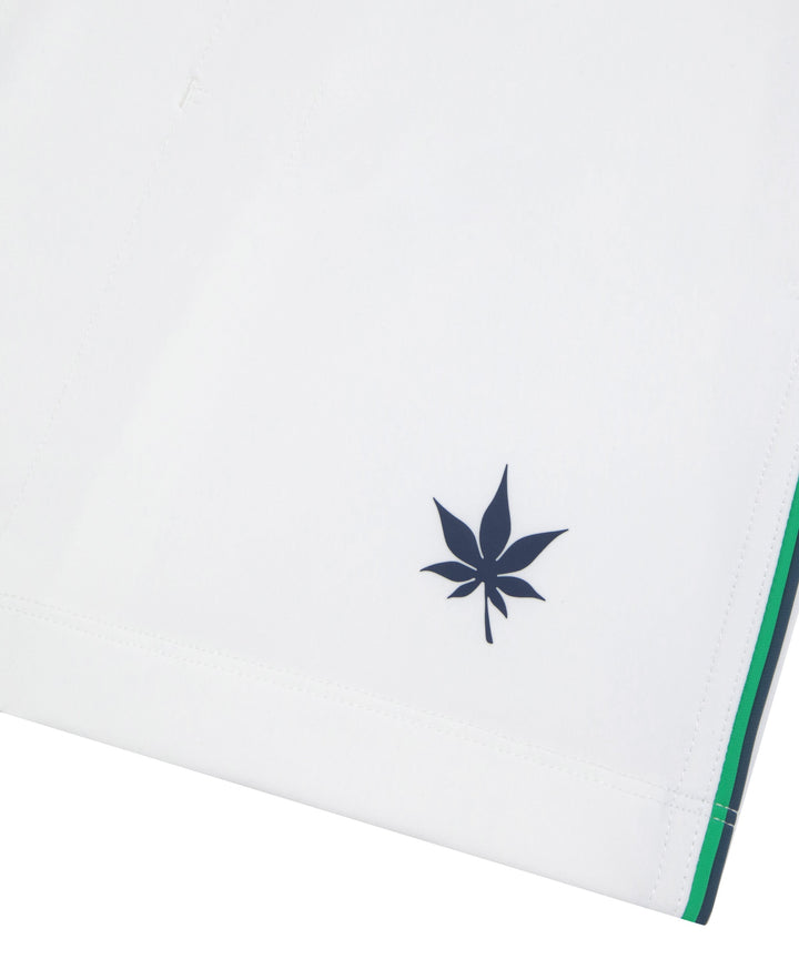 7" Tipped Peak Short in White/Green/Navy