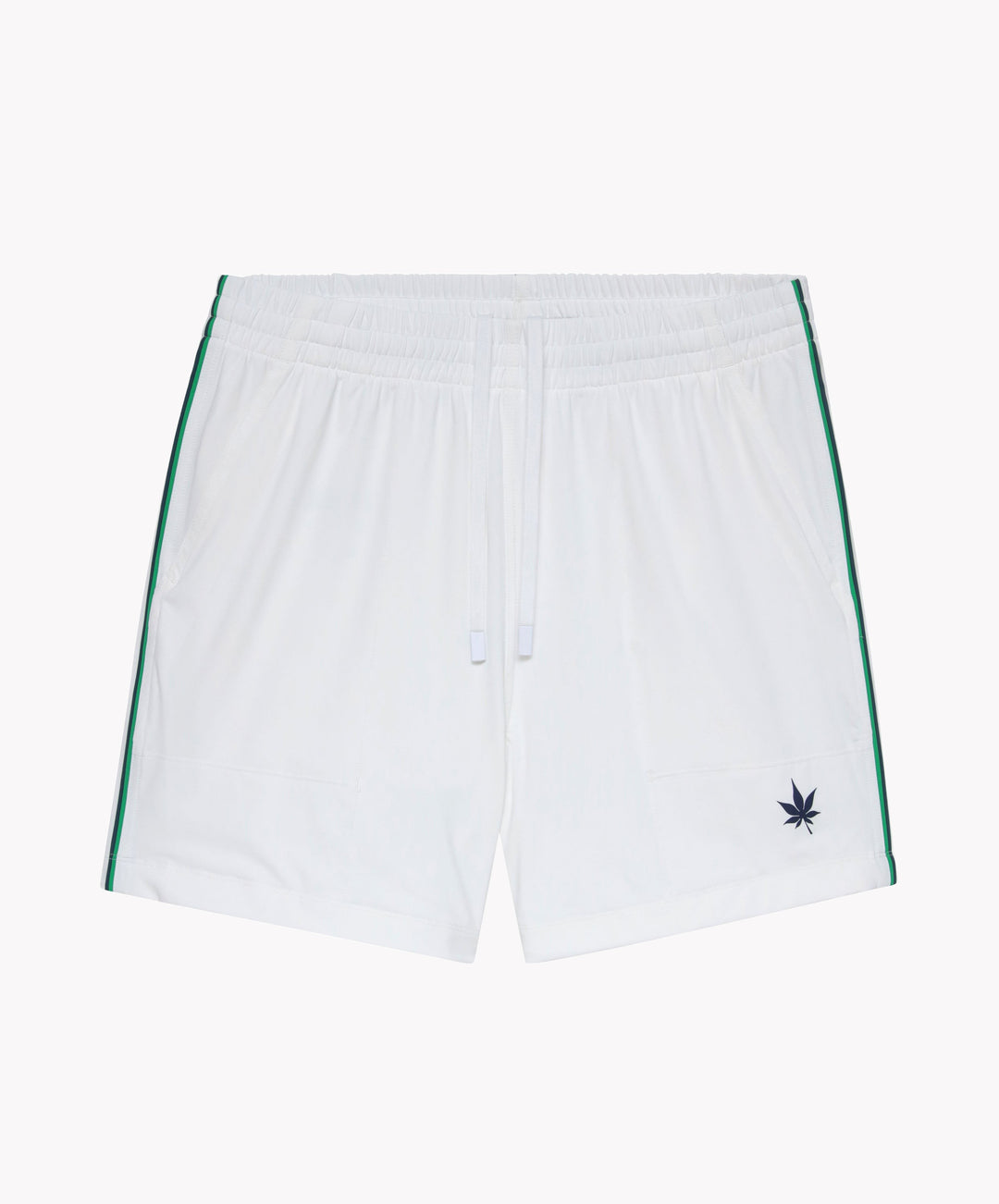 7" Tipped Peak Short in White/Green/Navy