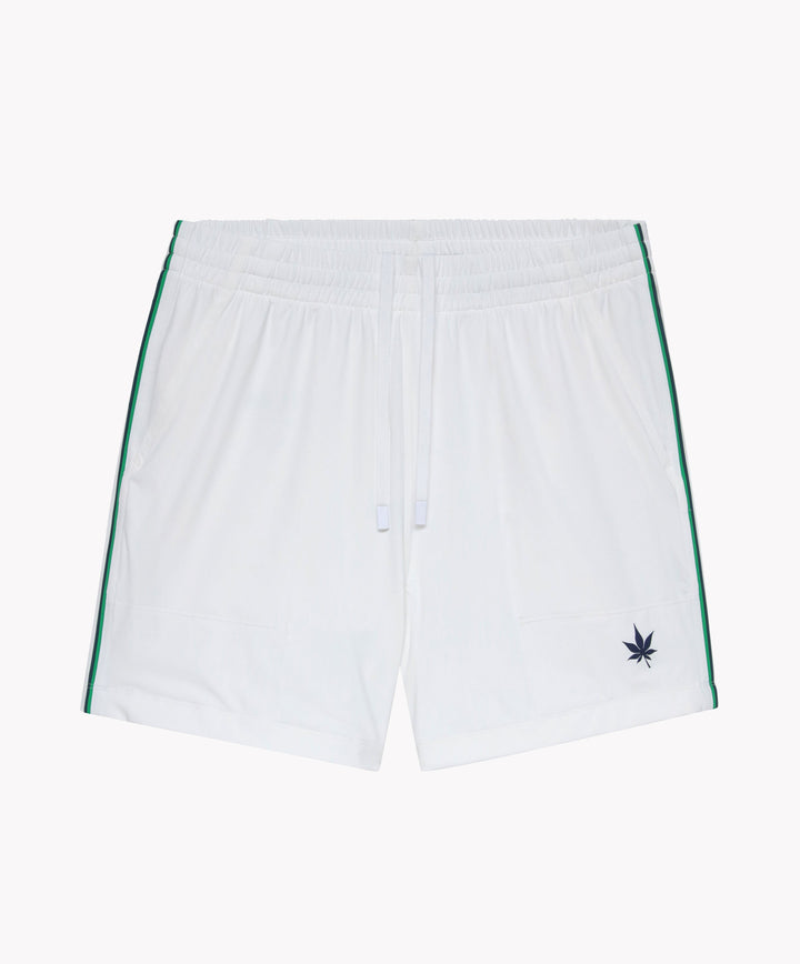 7" Tipped Peak Short in White/Green/Navy