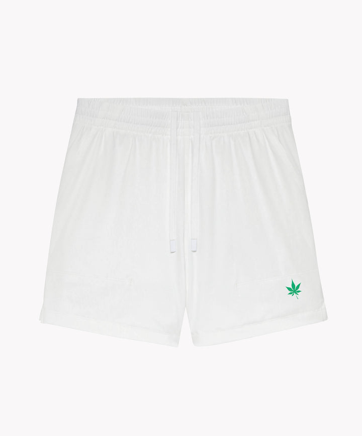 5" Peak Short in White/Green