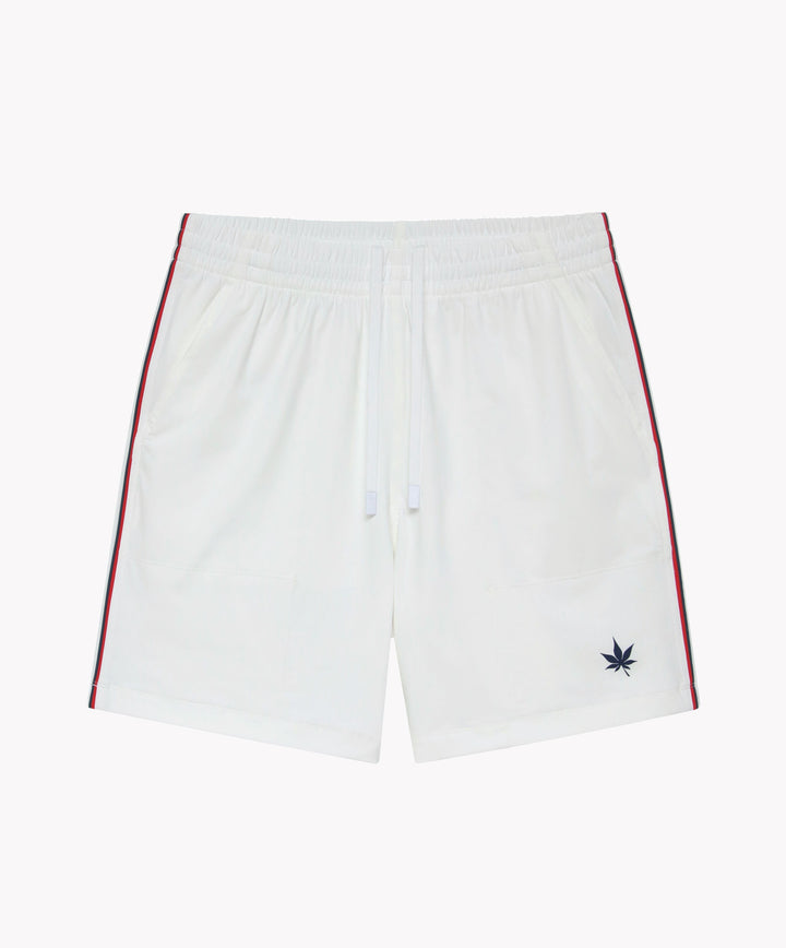 7" Tipped Peak Short in White/Red/Navy
