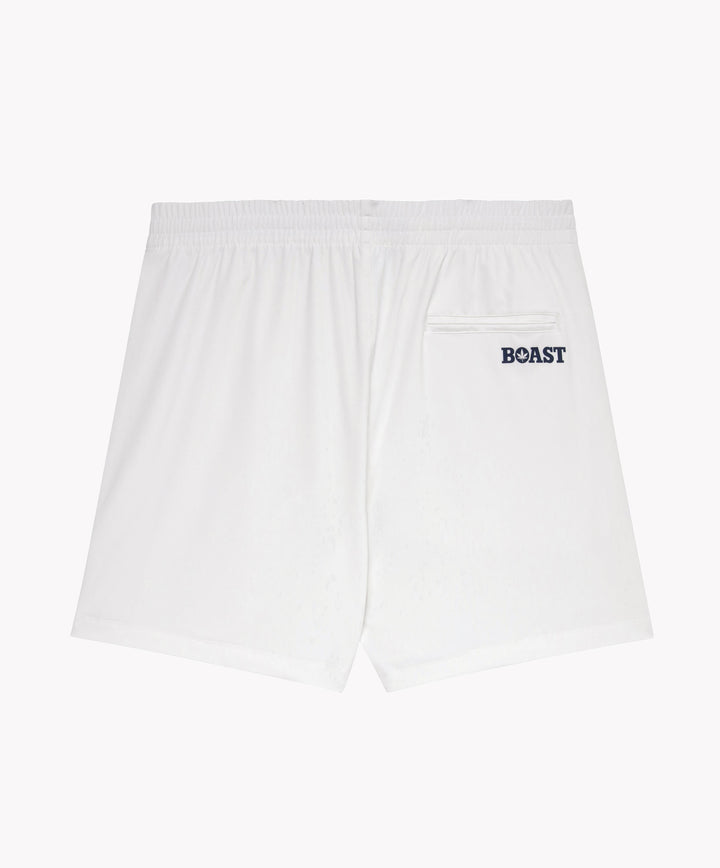 5" Peak Short in White/Navy