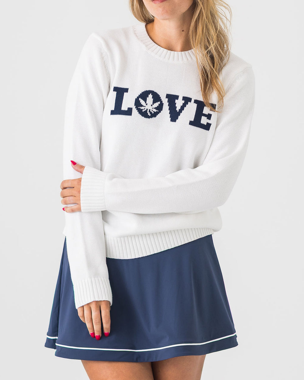 "LOVE" Sweater in White