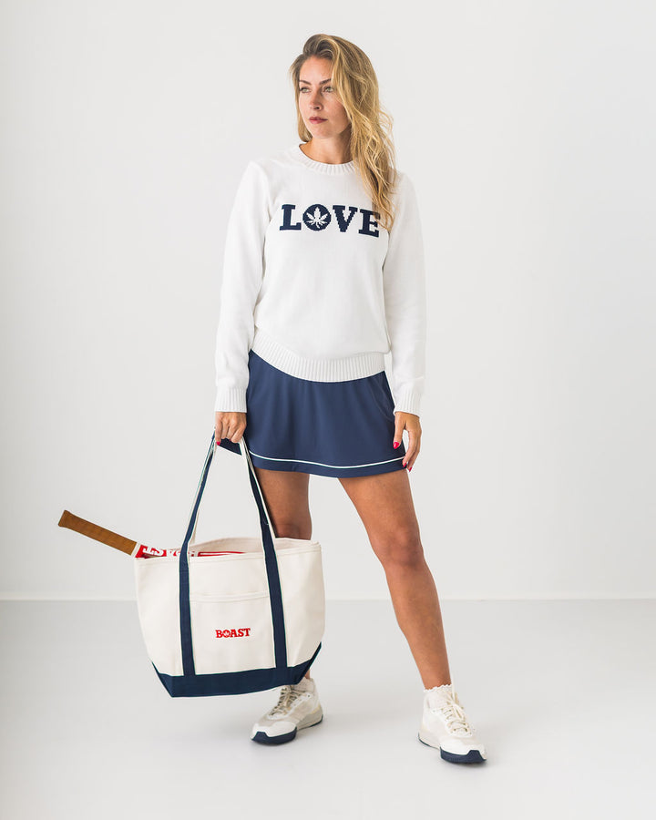 "LOVE" Sweater in White