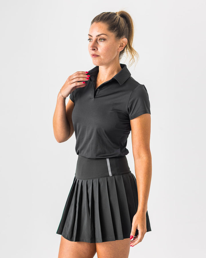 2 in 1 Pleated Skirt in Black