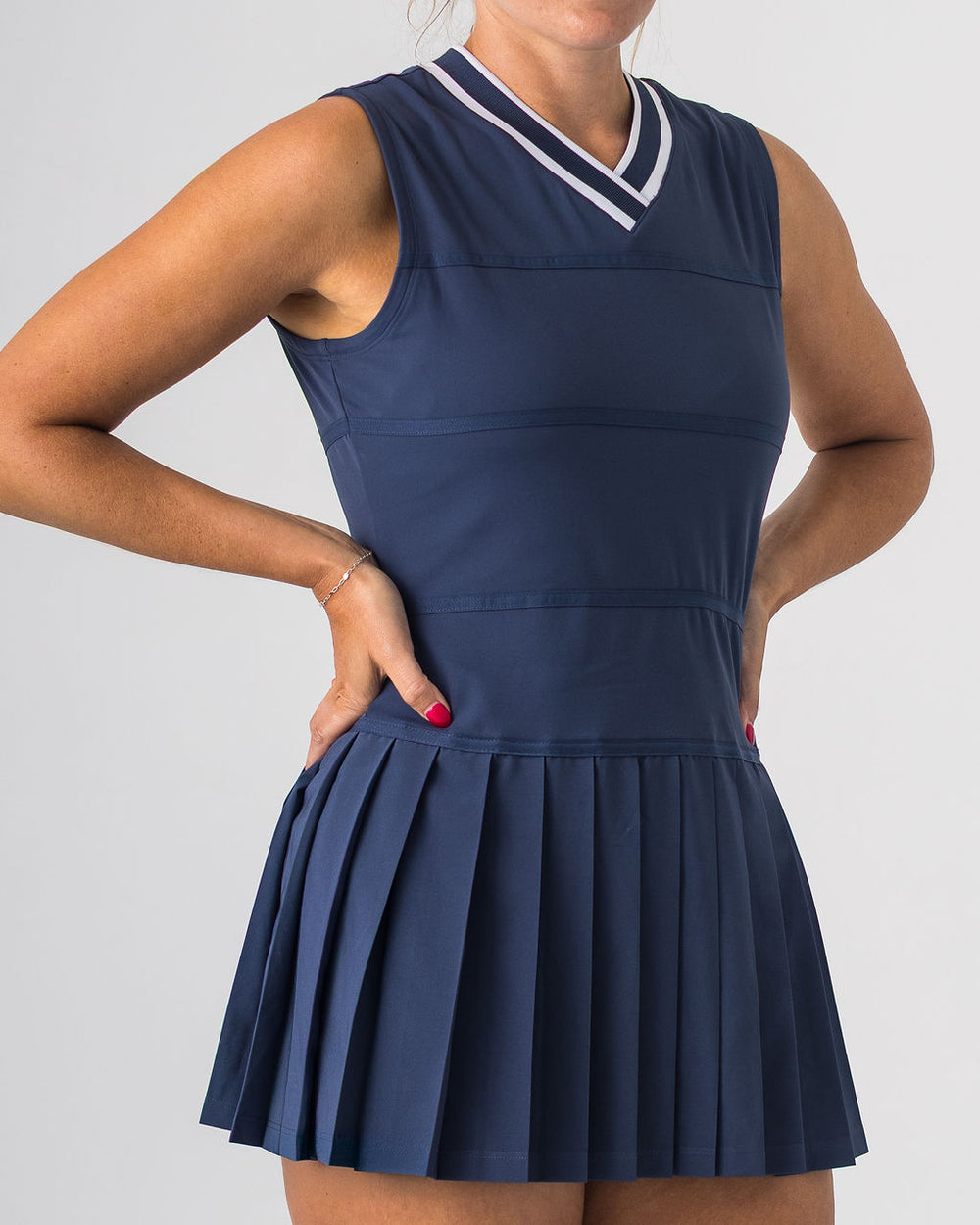 V Neck Dress in Navy