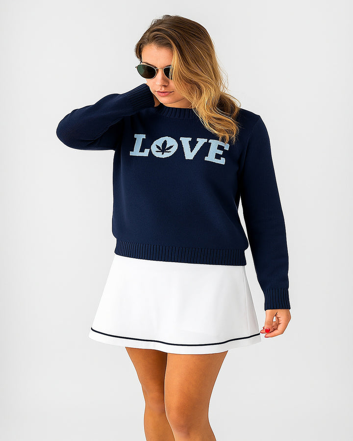"LOVE" Sweater in Navy