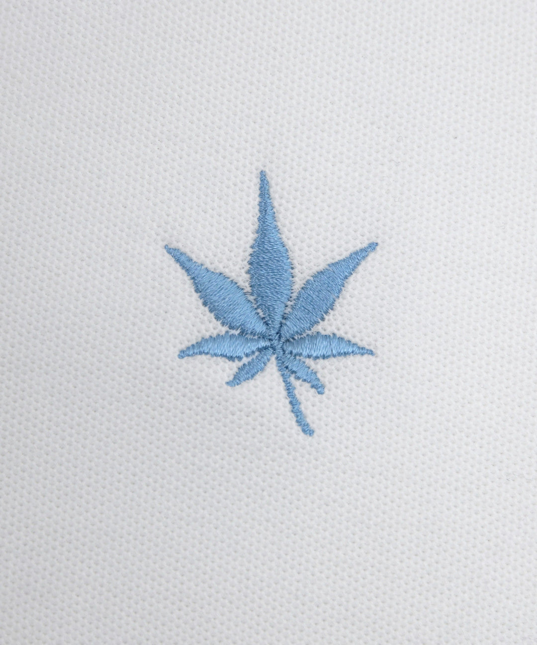 Polo in White Navy Sky Blue Tipping