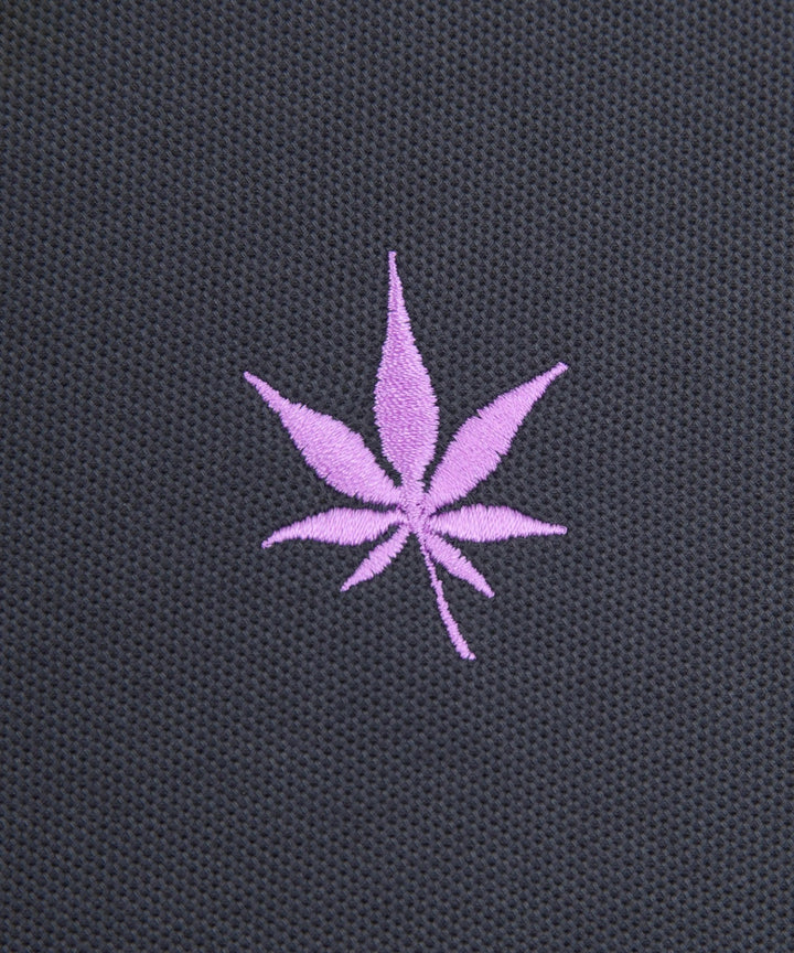Polo in Black White Purple Haze Tipping