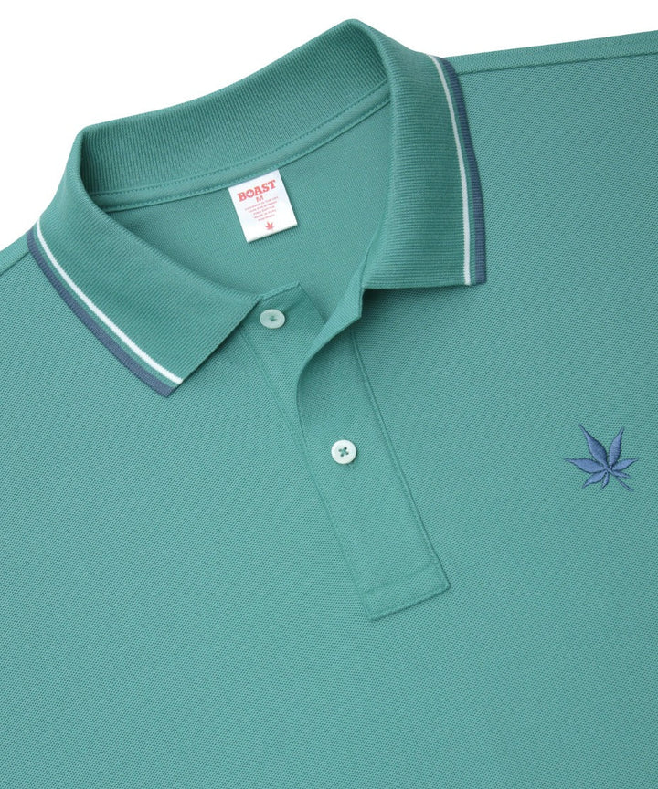 Polo in Seafoam White Vintage Navy Tipping