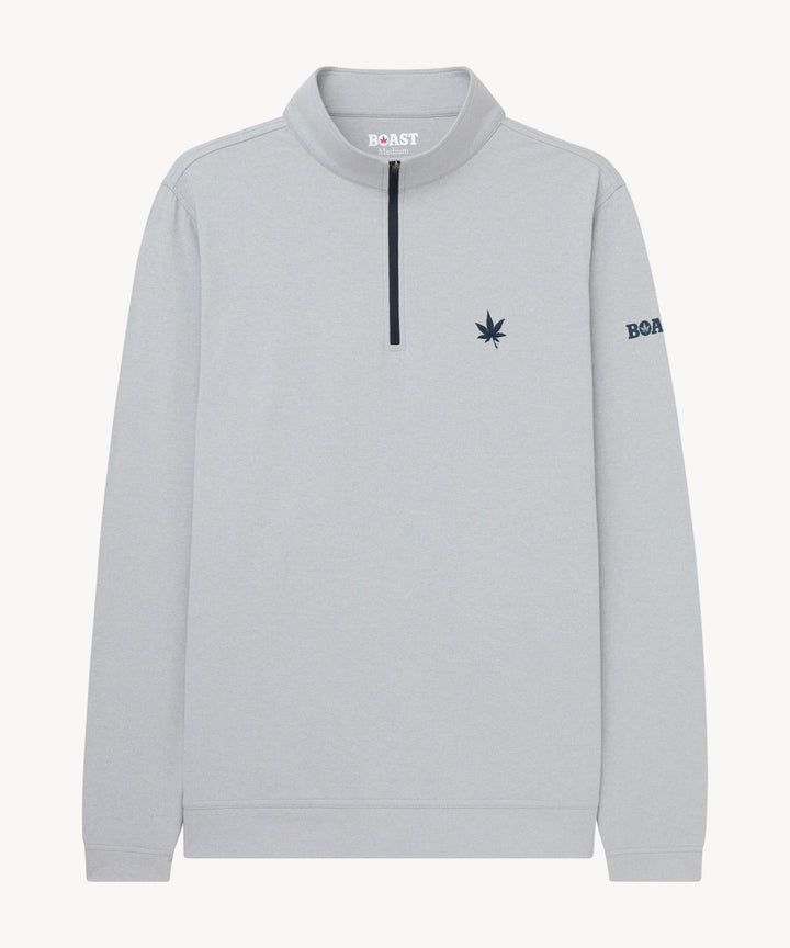 Greenwich Quarter Zip in Cloud Heather