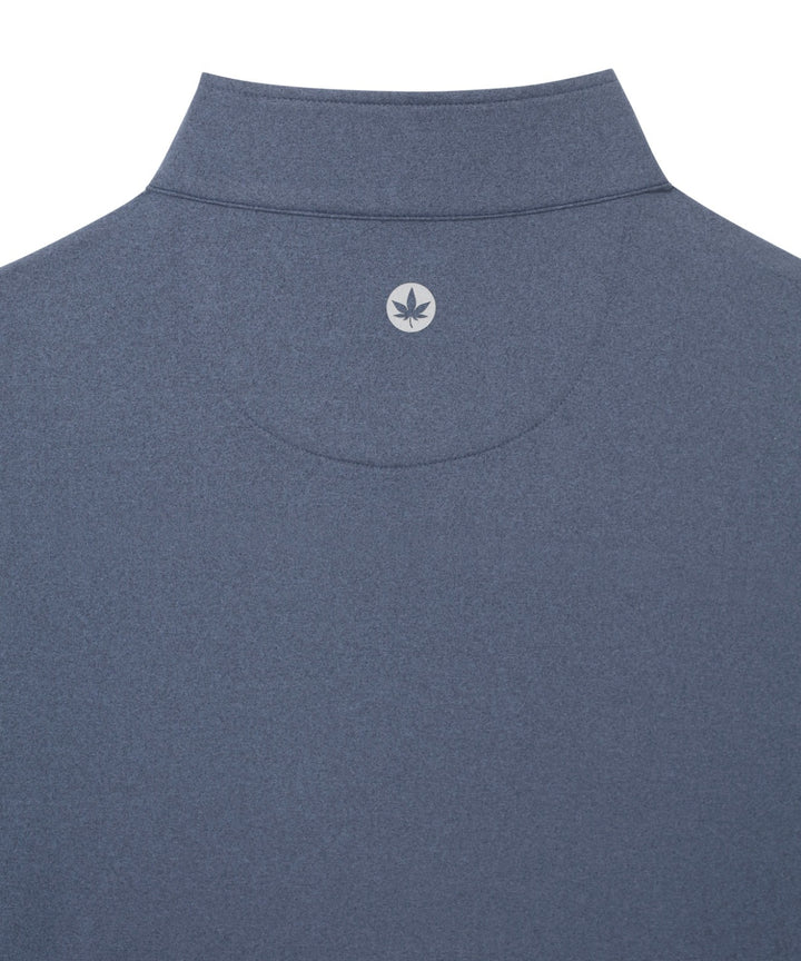 Greenwich Quarter Zip in Vintage Blue Heather