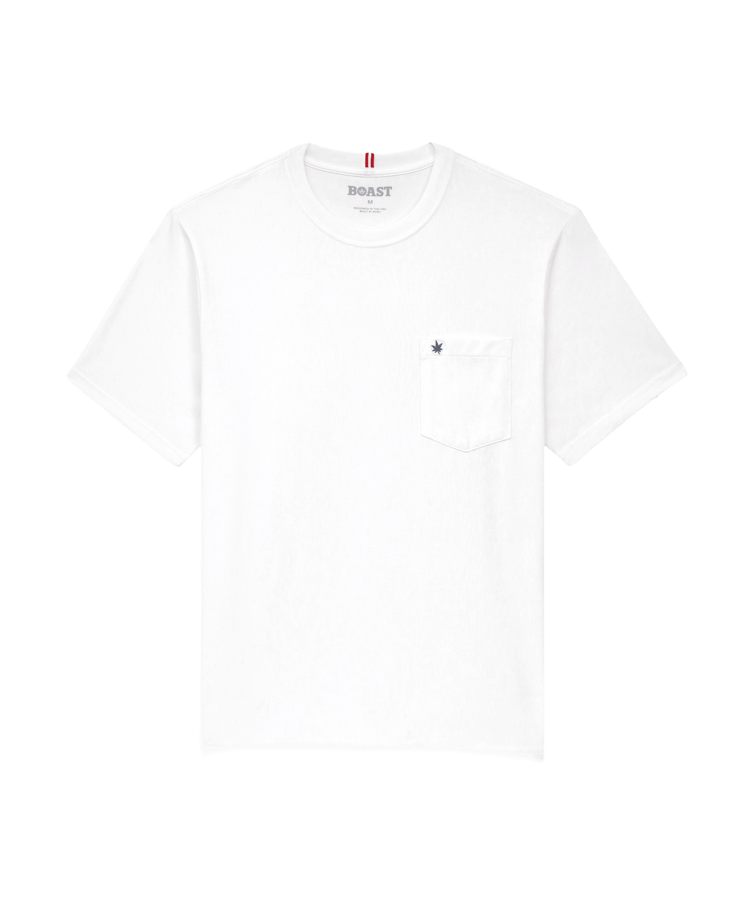 Pocket Tee in White Vintage Navy