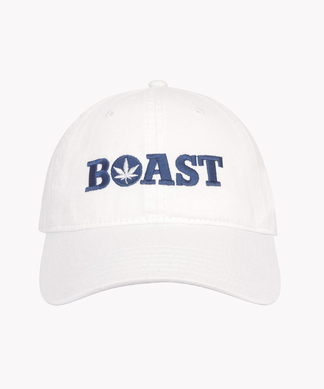 Dad Hat in White Navy