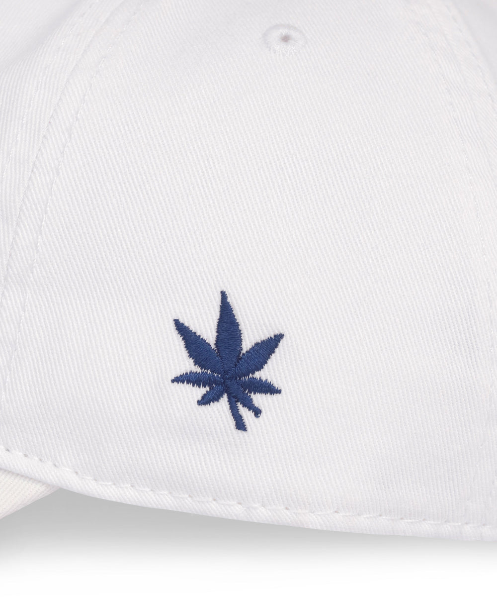 Dad Hat in White Navy