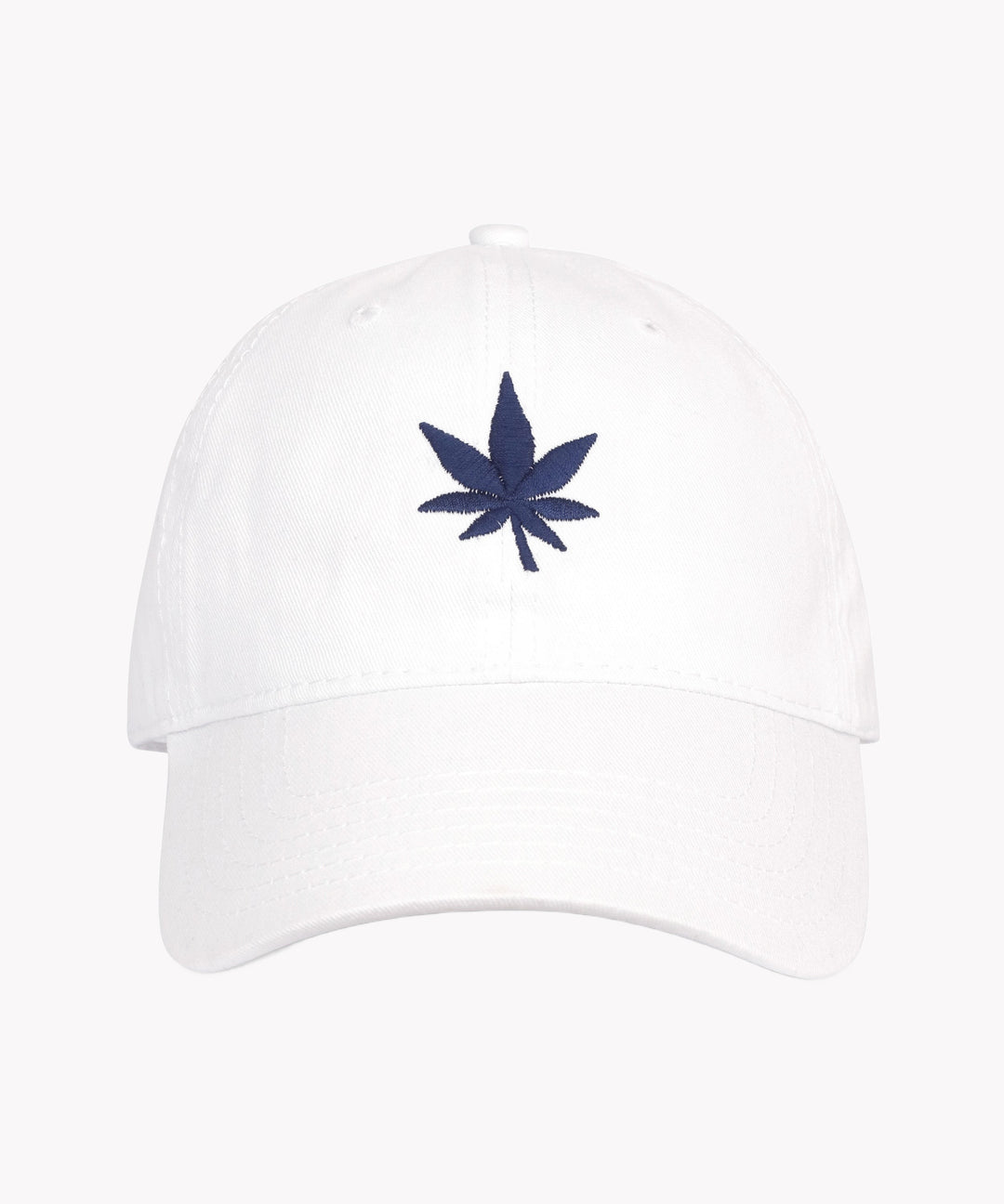 Leaf Hat in White Navy Leaf