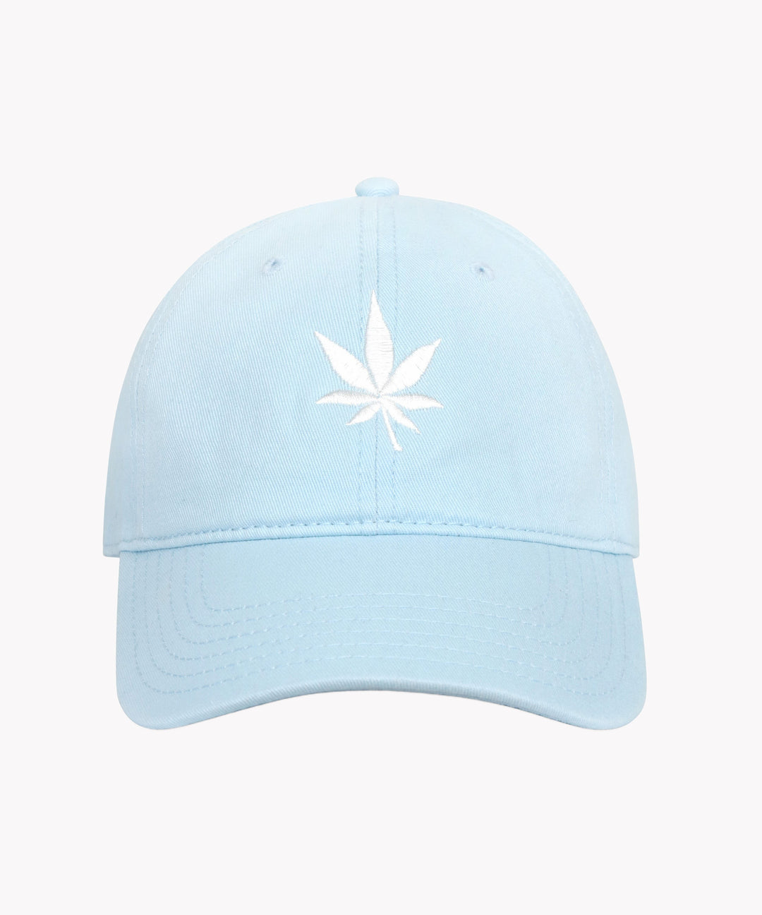 Leaf Hat in Light Blue White Leaf