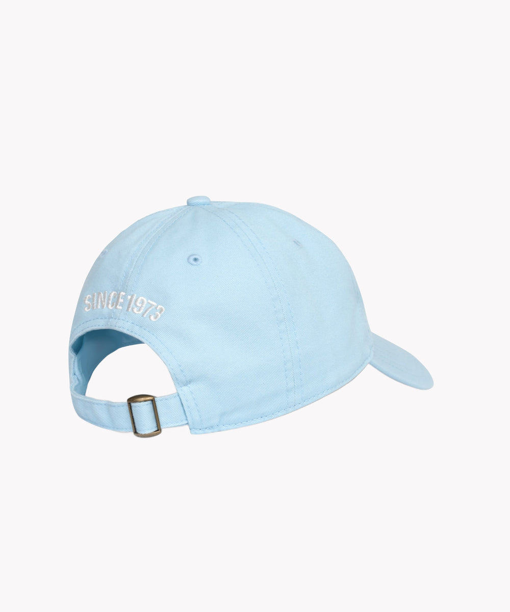 Leaf Hat in Light Blue White Leaf