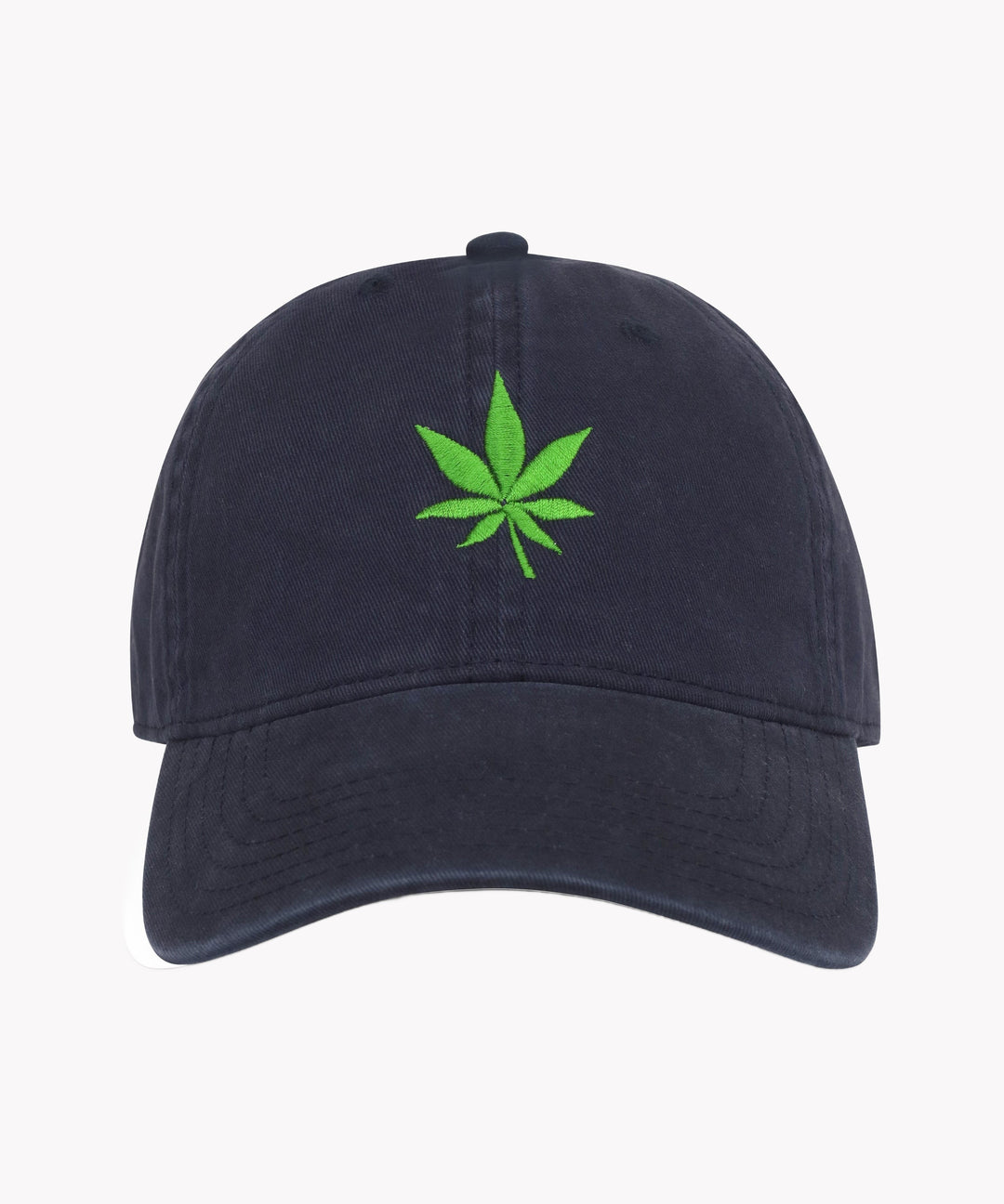 Leaf Hat in Navy Green Leaf