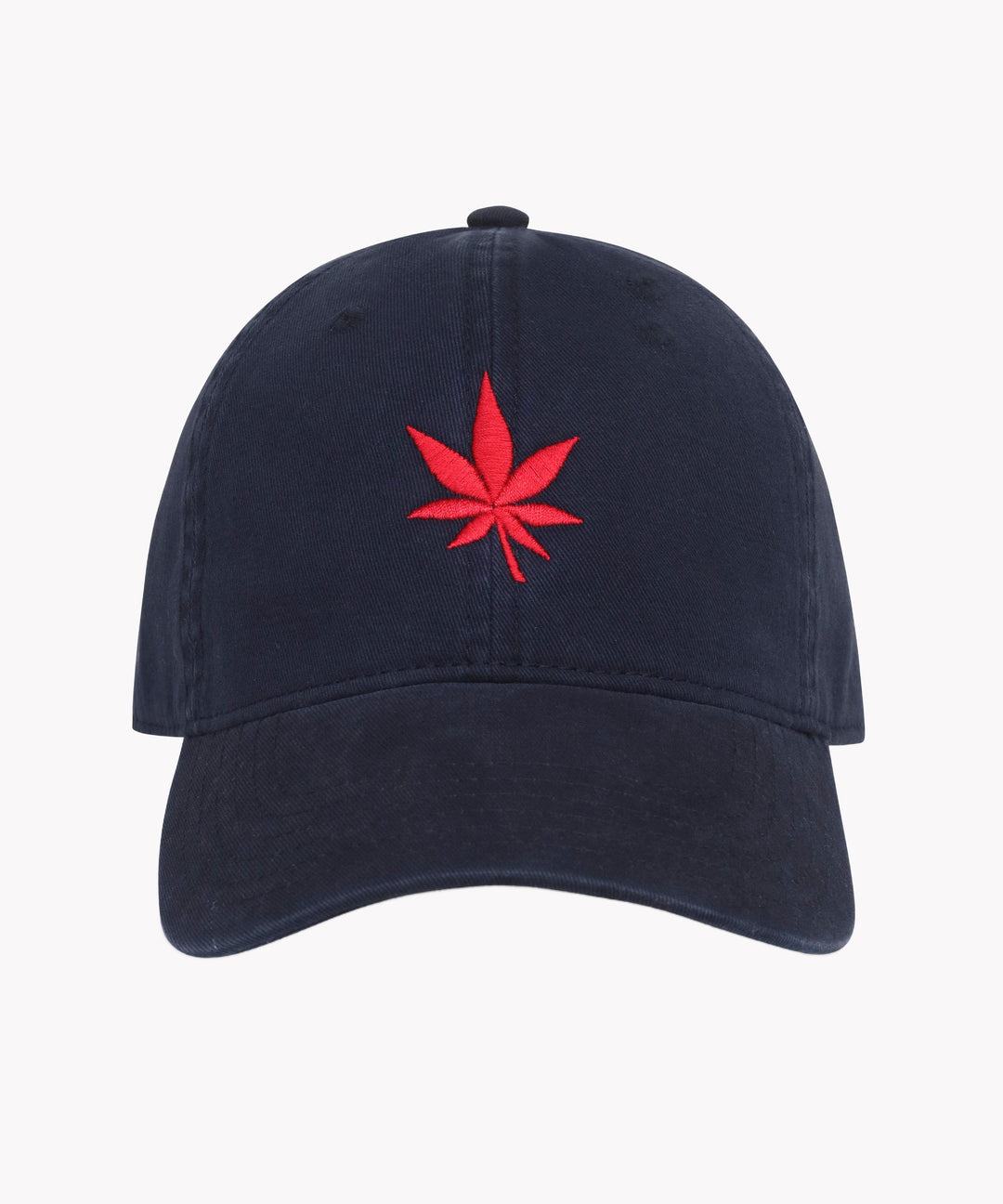 Leaf Hat in Navy Red Leaf