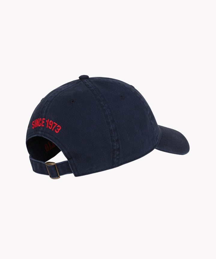 Leaf Hat in Navy Red Leaf