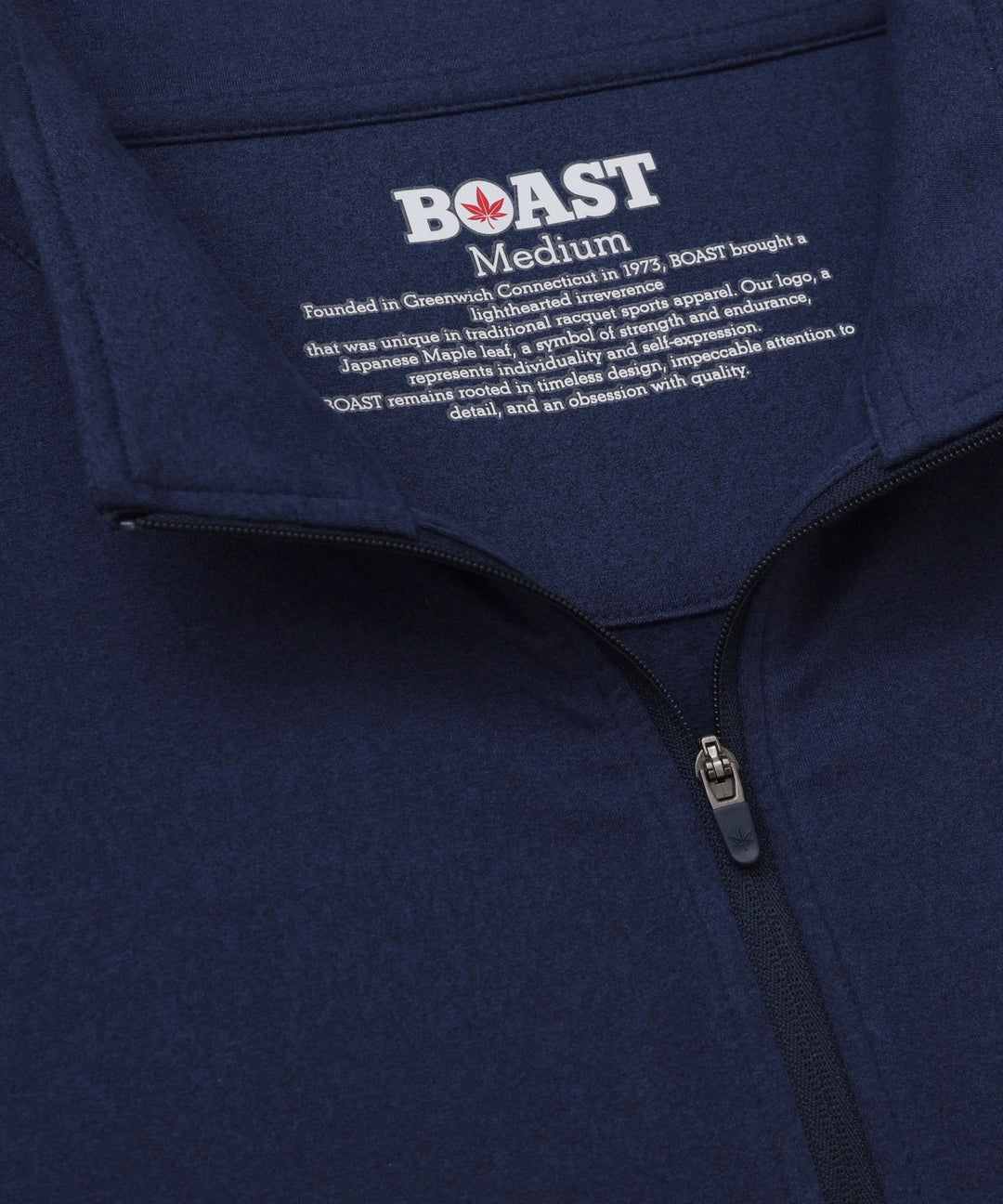 Greenwich Zip in Navy Heather