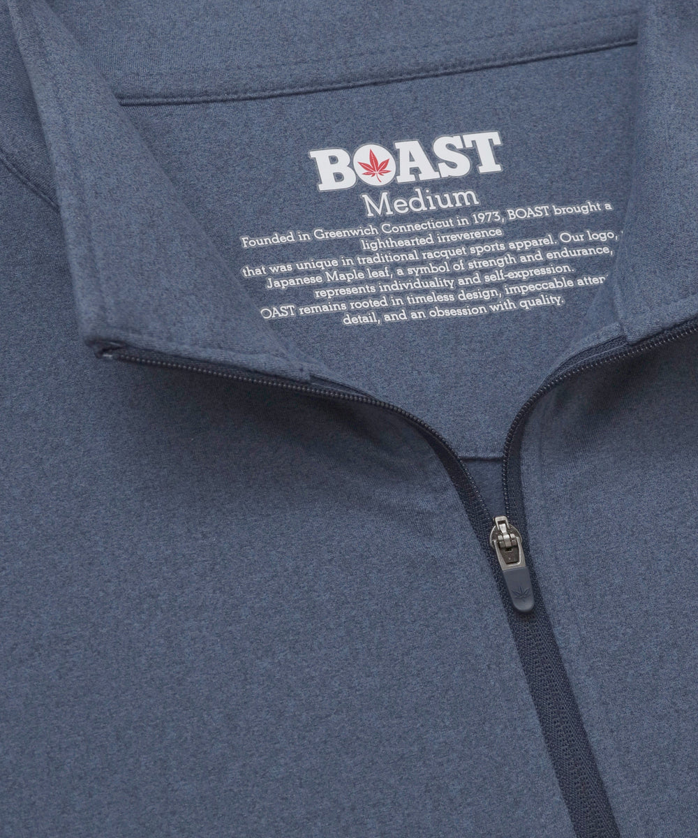 Greenwich Zip in Vintage Blue Heather