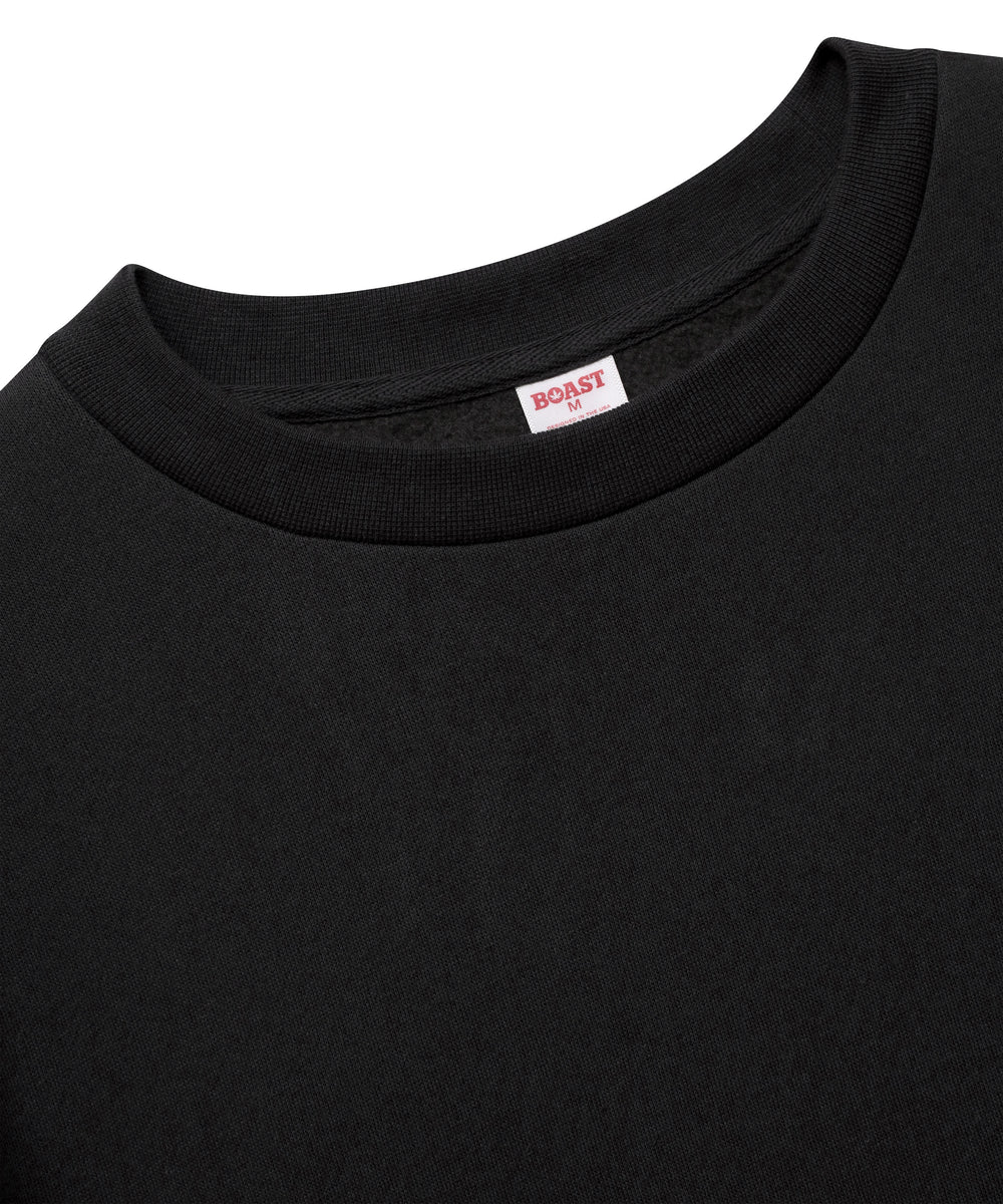 Fleece Crewneck in Black