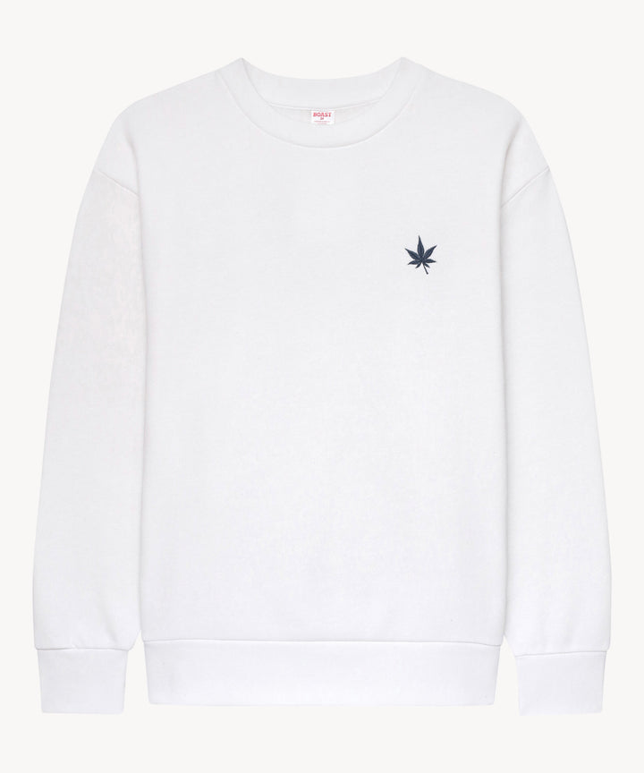 Fleece Crewneck in White
