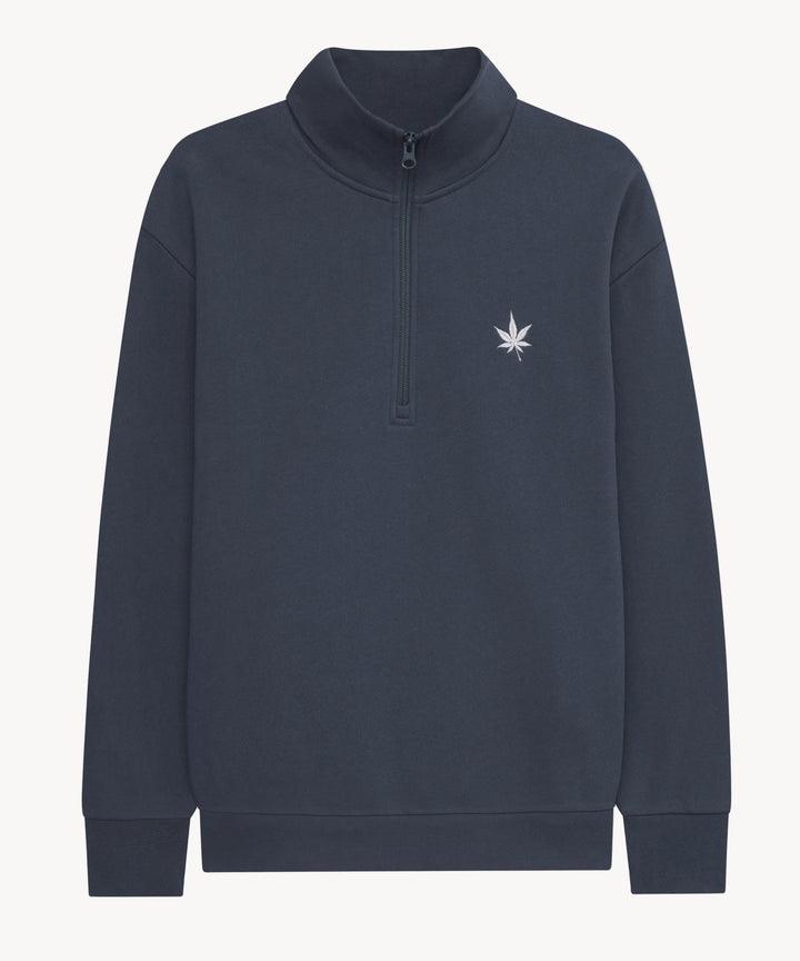 Fleece Quarter Zip in Vintage Blue