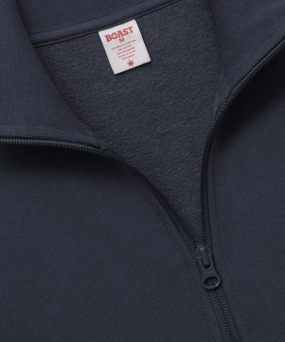 Fleece Quarter Zip in Vintage Blue