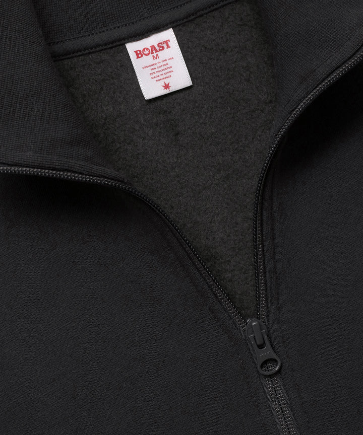 Fleece Zip in Black