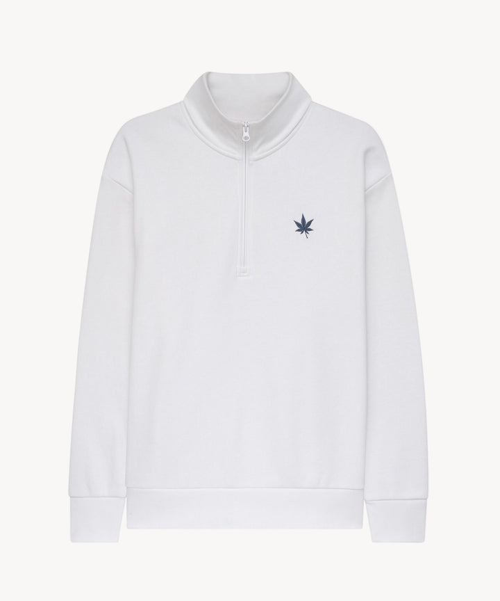 Fleece Zip in White