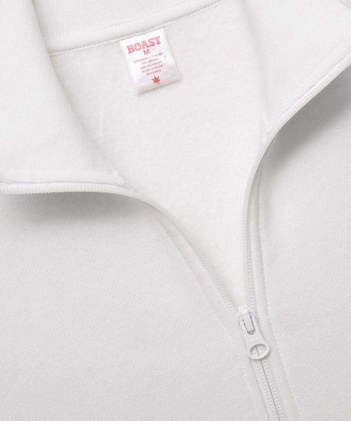 Fleece Zip in White