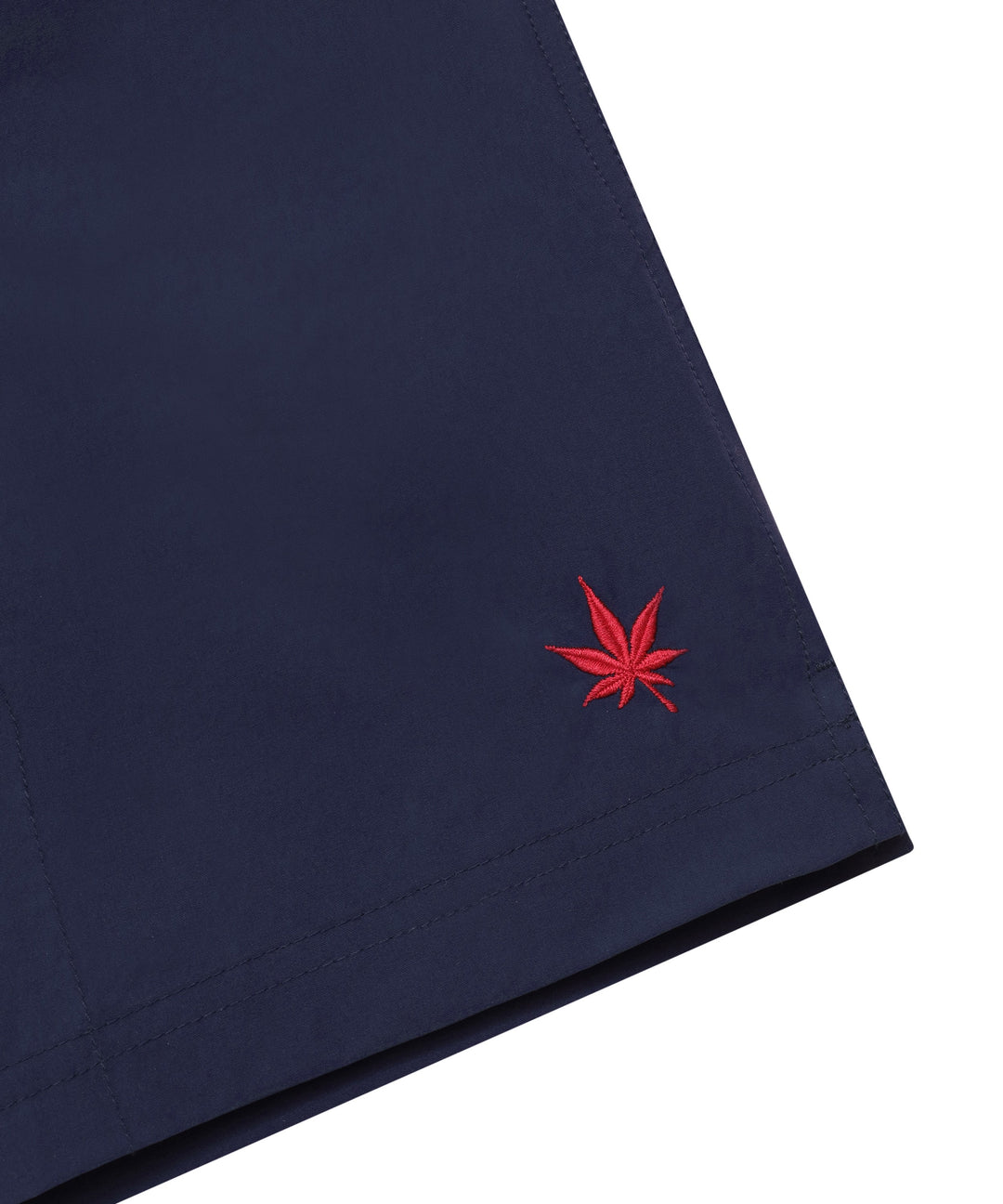 Swim Short in Navy Red Leaf
