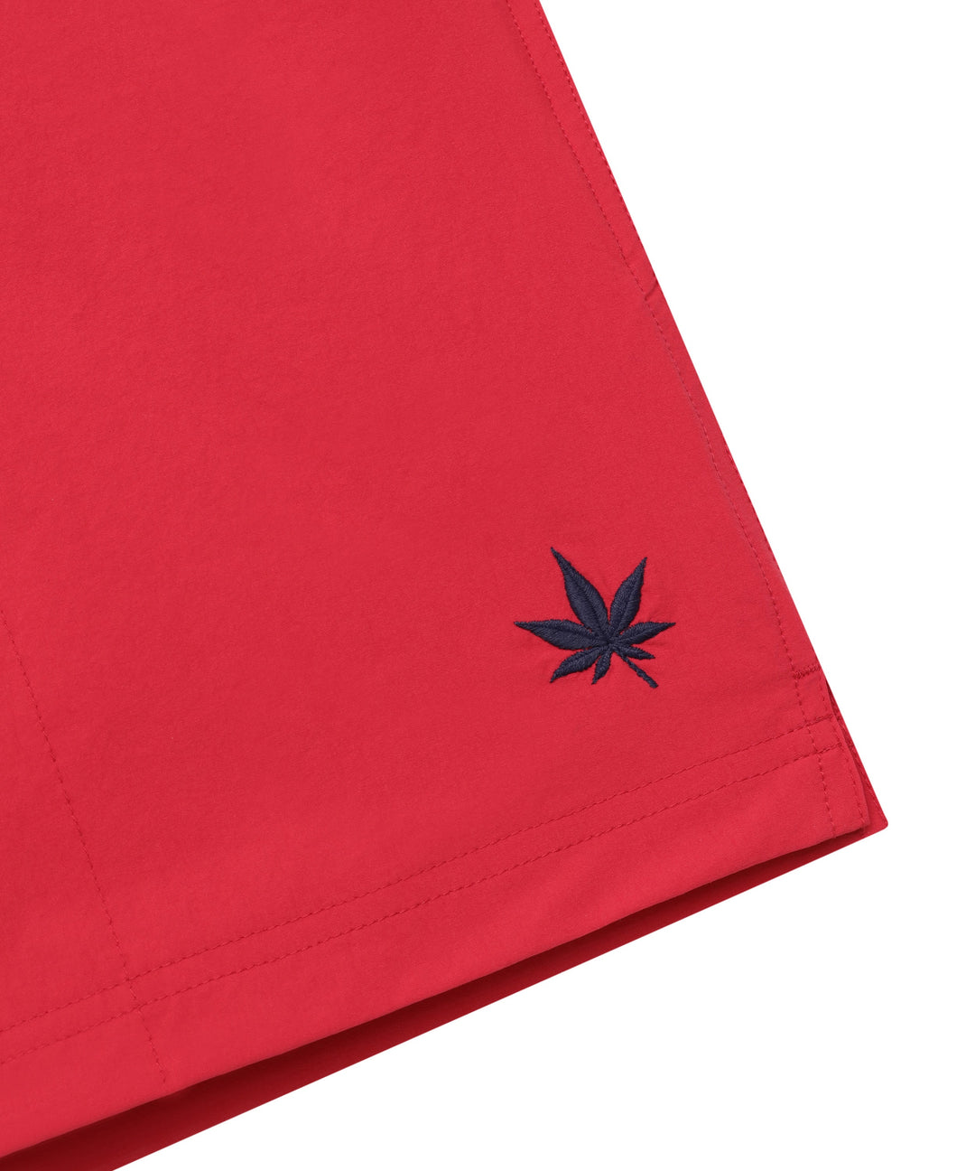Swim Short in Red Navy Leaf