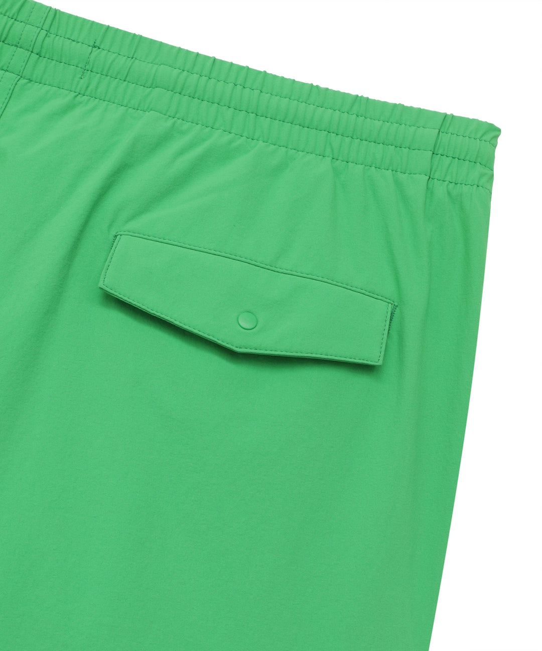 Swim Short in Green Navy Leaf